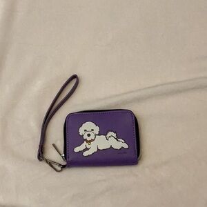Purple Wallet with Dog Design
